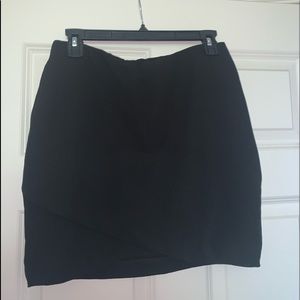 Black mini skirt